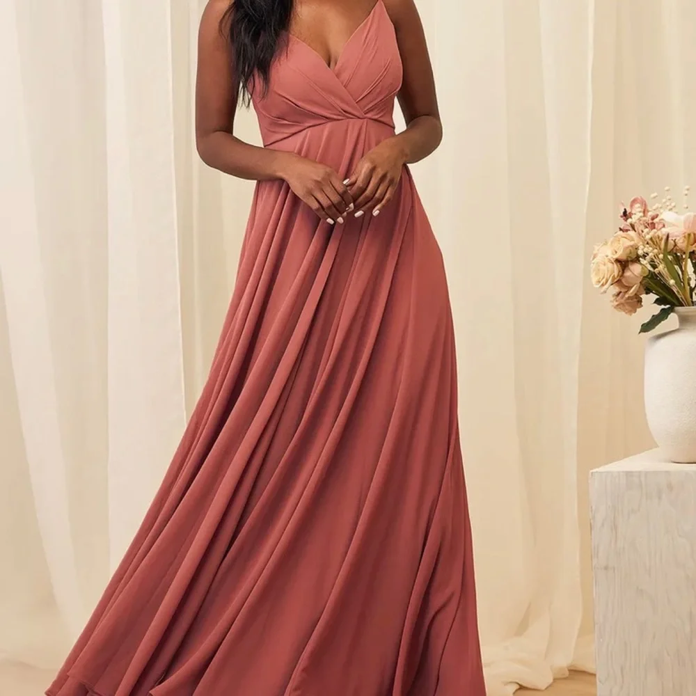 Lulus All About Love Rusty Rose Maxi Dress - Picture 1 of 13